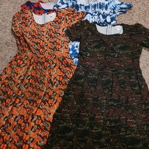 Lot of 4 Lularoe Amelia dresses